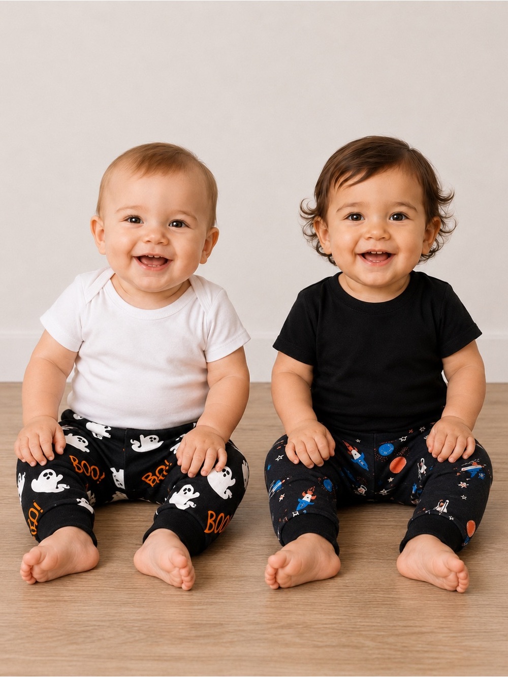 Old Navy 100% Cotton PJ Pants 2-PACK Space & Boo
